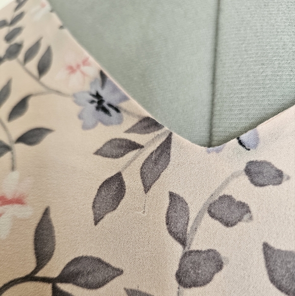 Chiffon Butterfly Sleeve Shift Dress - Picture 4 of 4